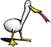 Duck with forked tongue